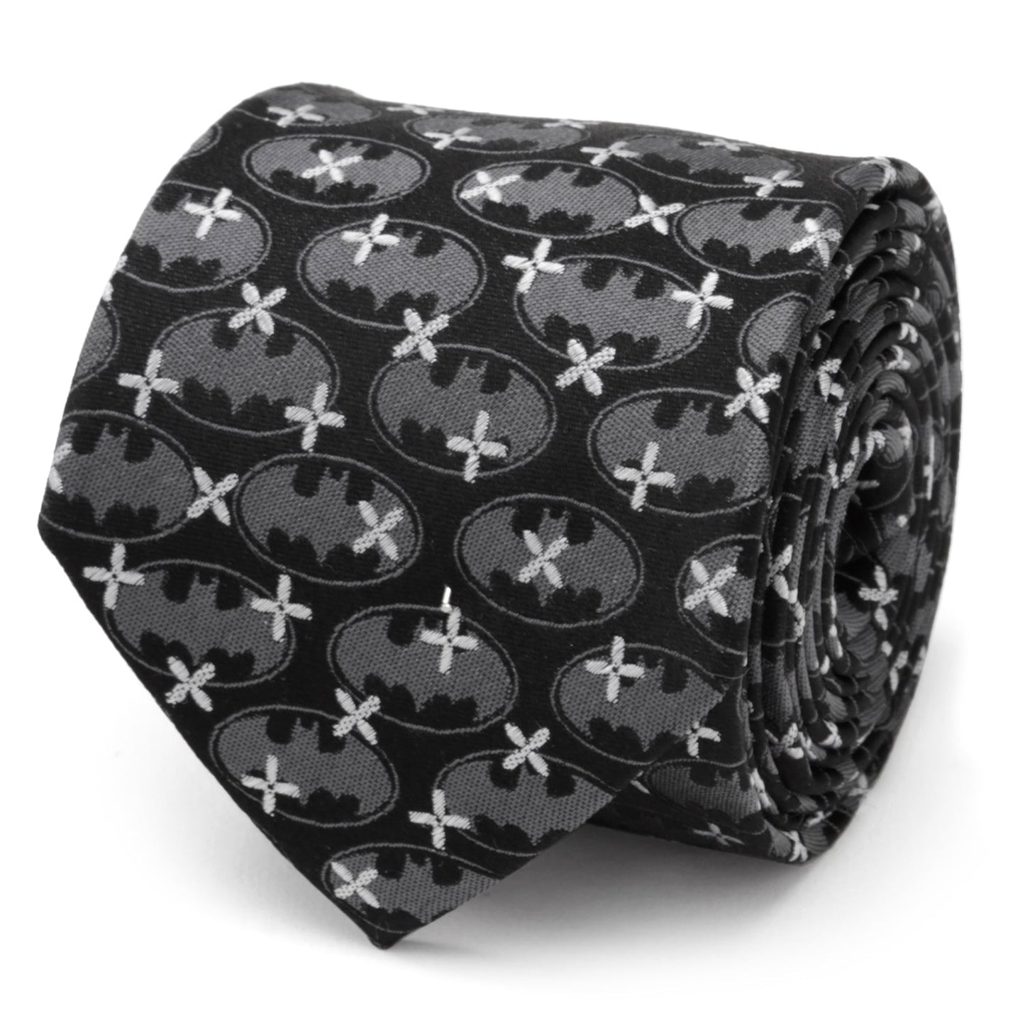 DC Batman Cross Black Silk Men's Tie - My Men's Shop