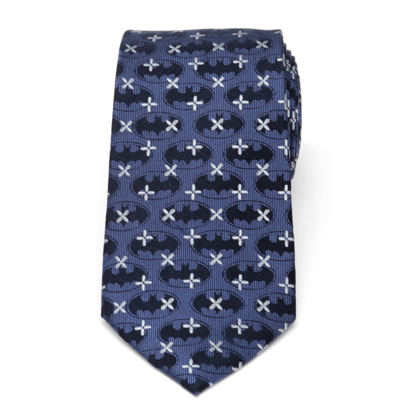 DC Batman Cross Blue Silk Men's Tie - My Men's Shop