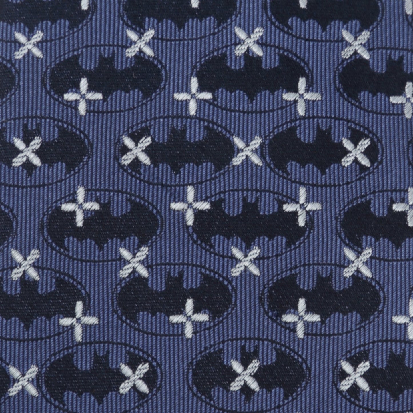 DC Batman Cross Blue Silk Men's Tie - My Men's Shop