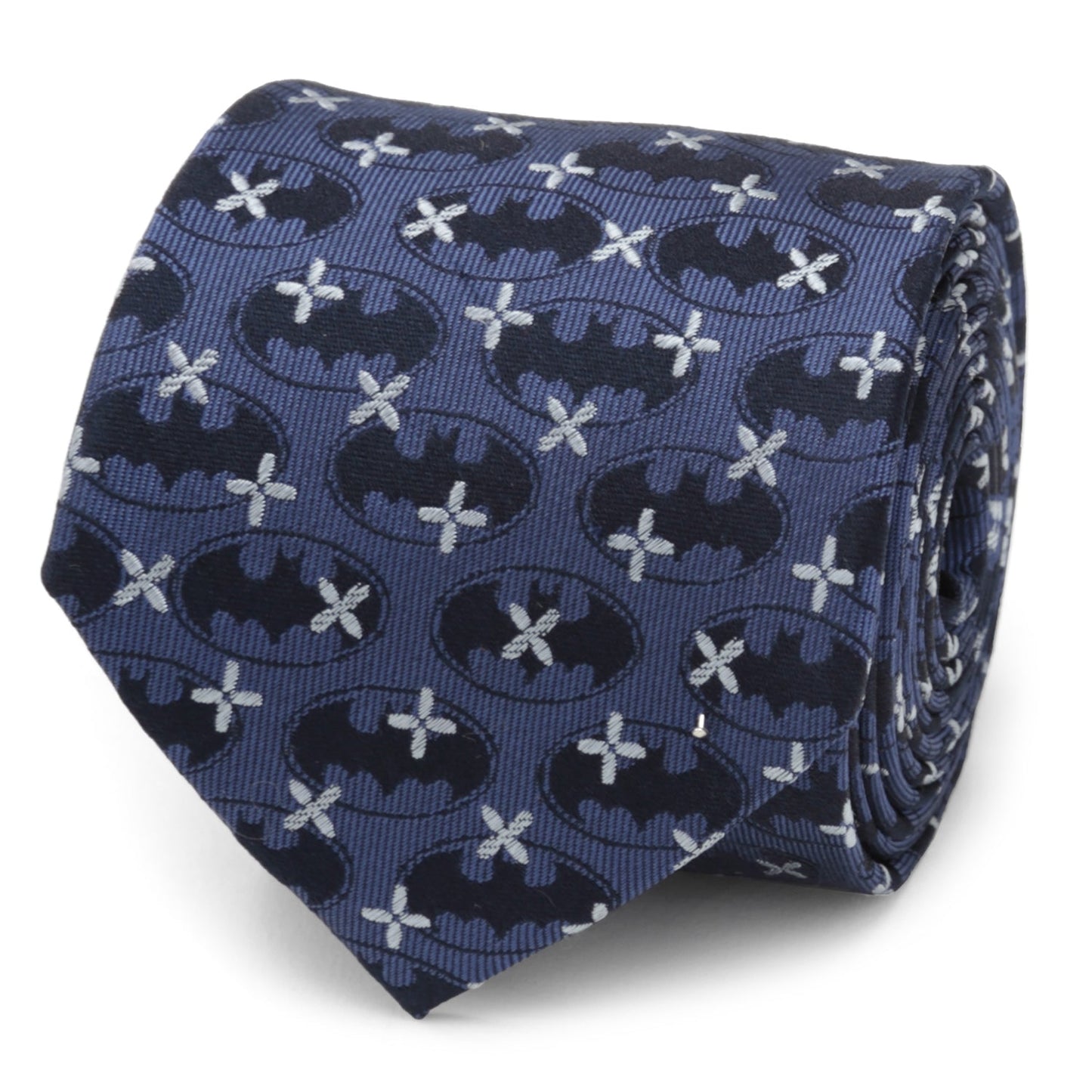 DC Batman Cross Blue Silk Men's Tie - My Men's Shop