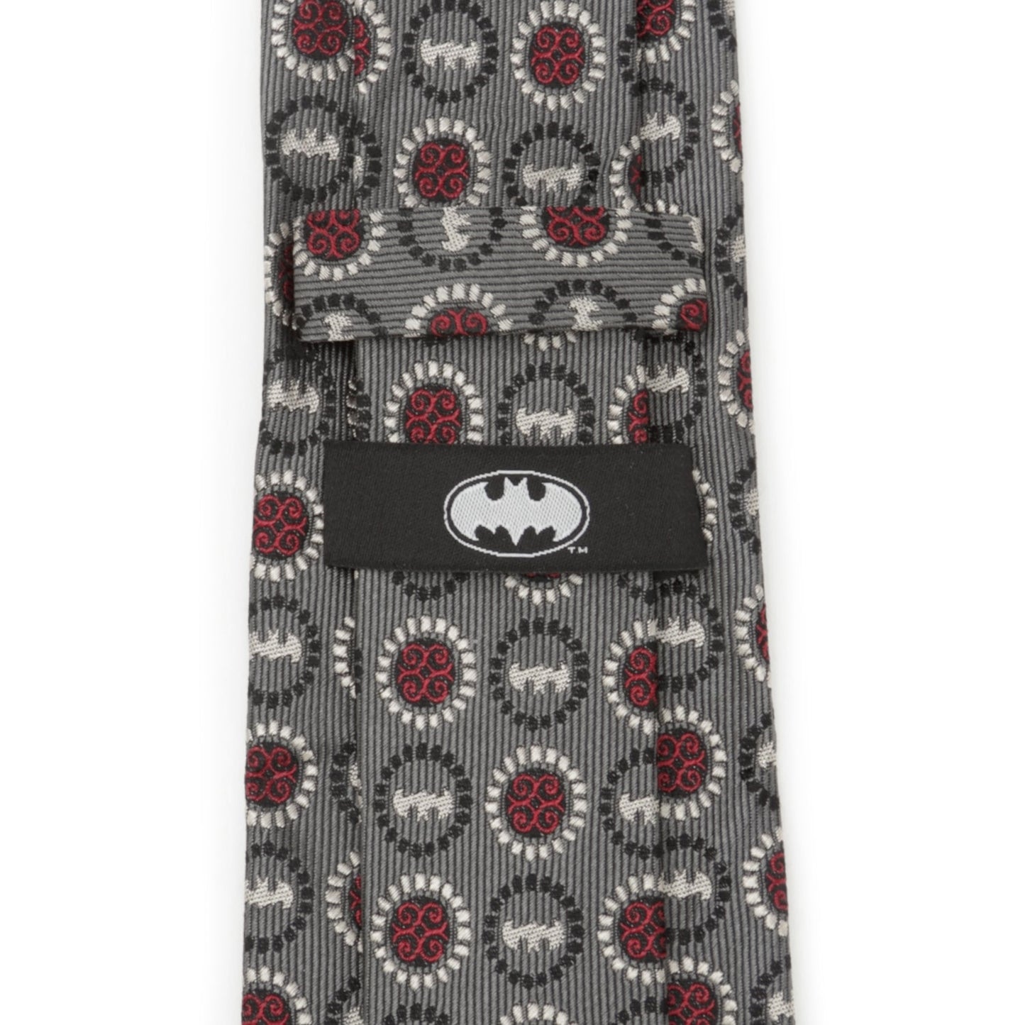 DC Batman Medallion Symbol Charcoal Silk Men's Tie - My Men's Shop