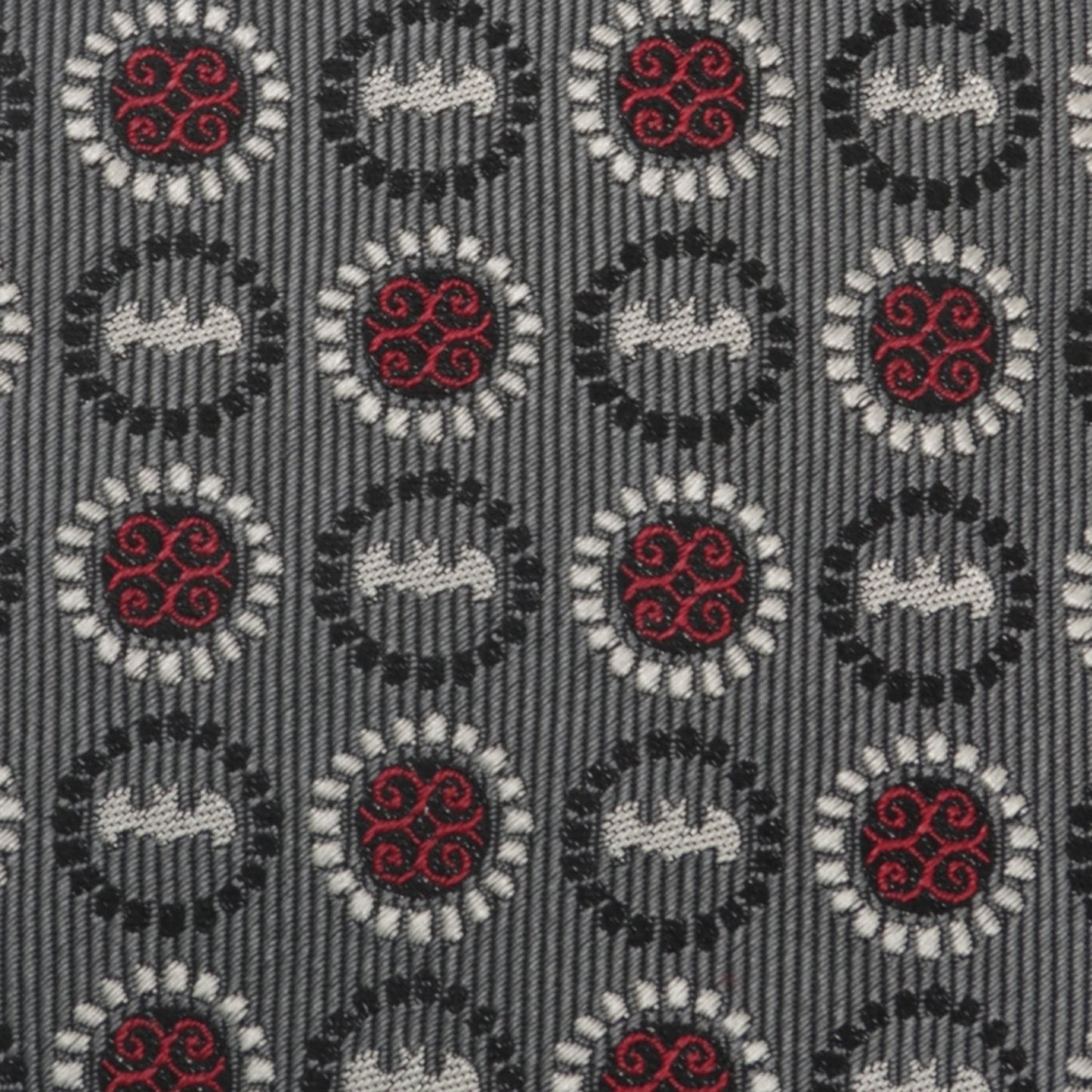 DC Batman Medallion Symbol Charcoal Silk Men's Tie - My Men's Shop