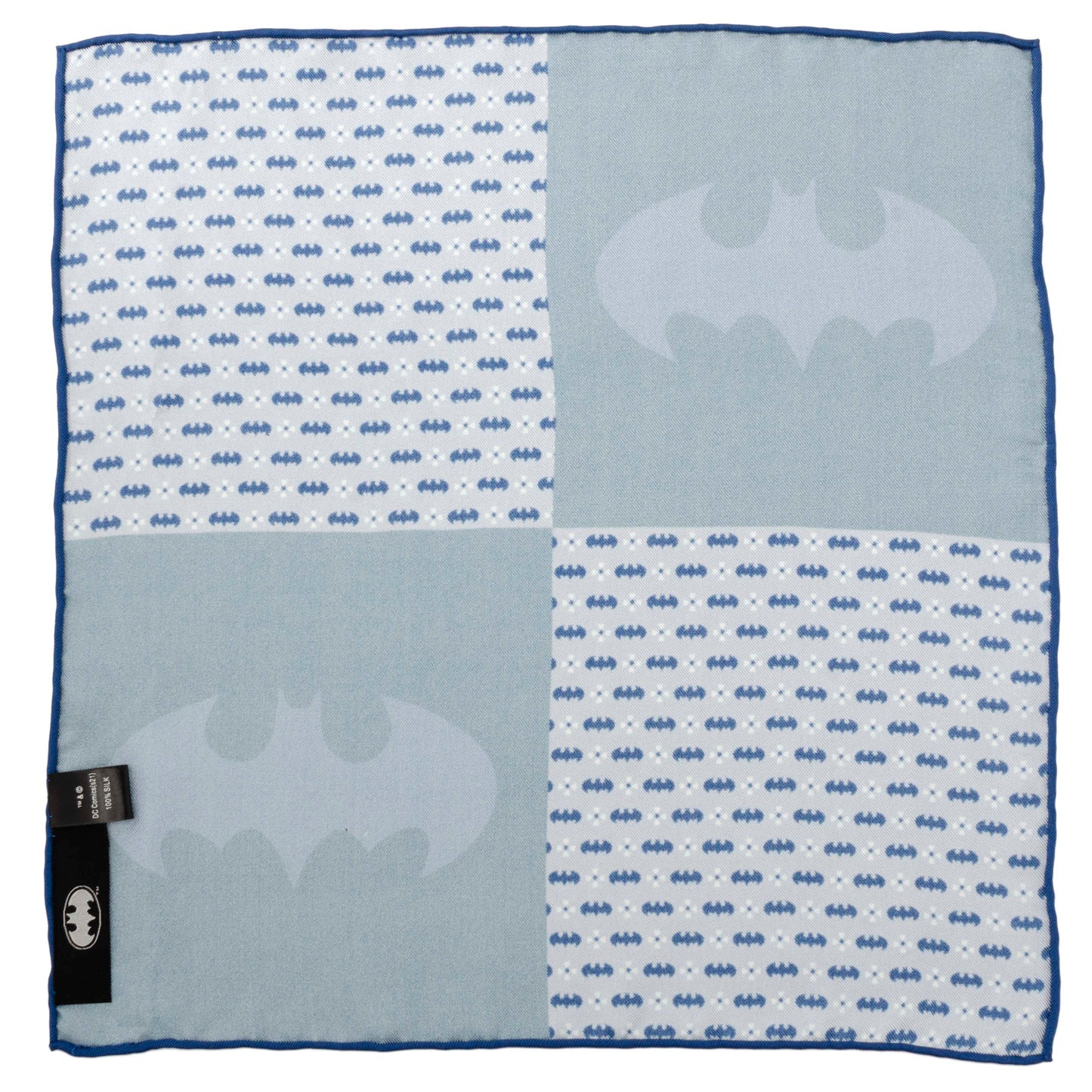 DC Batman Multi Motif Blue Pocket Square - My Men's Shop