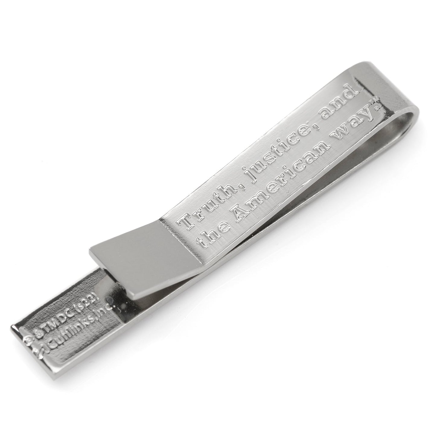 DC Superman Hidden Message Silver Tie Bar