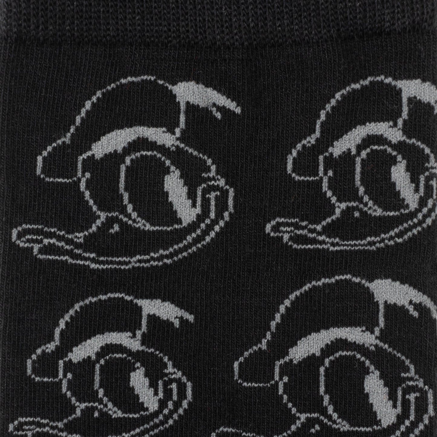 Disney Donald Duck Patterned Black Socks and Mickey Mouse Blue Lapel Pin Gift Set