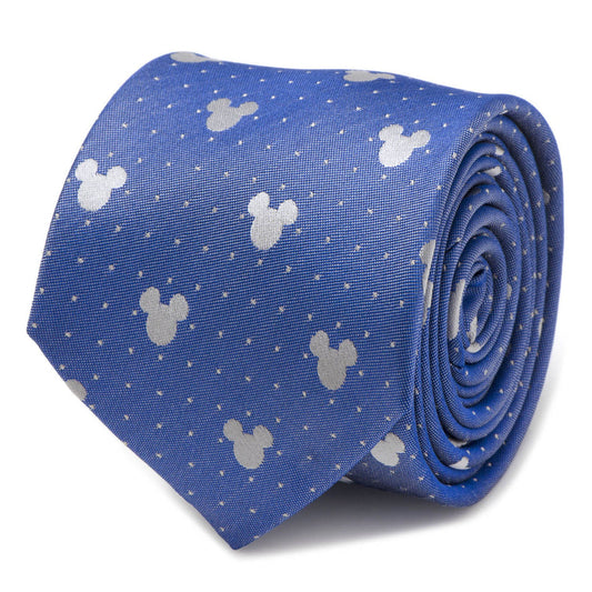 Disney Mickey Mouse Blue Pin Dot Men's Tie