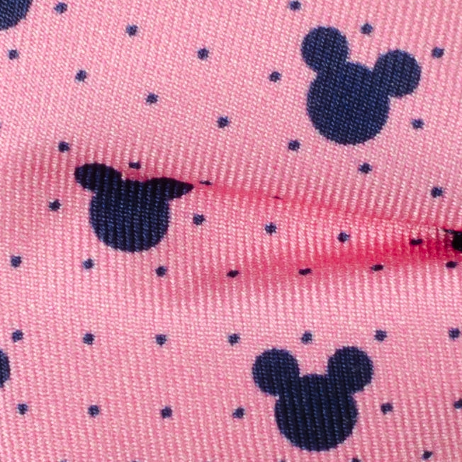 Disney Mickey Mouse Pink Dot Silhouette Pre-Tied Bow Tie