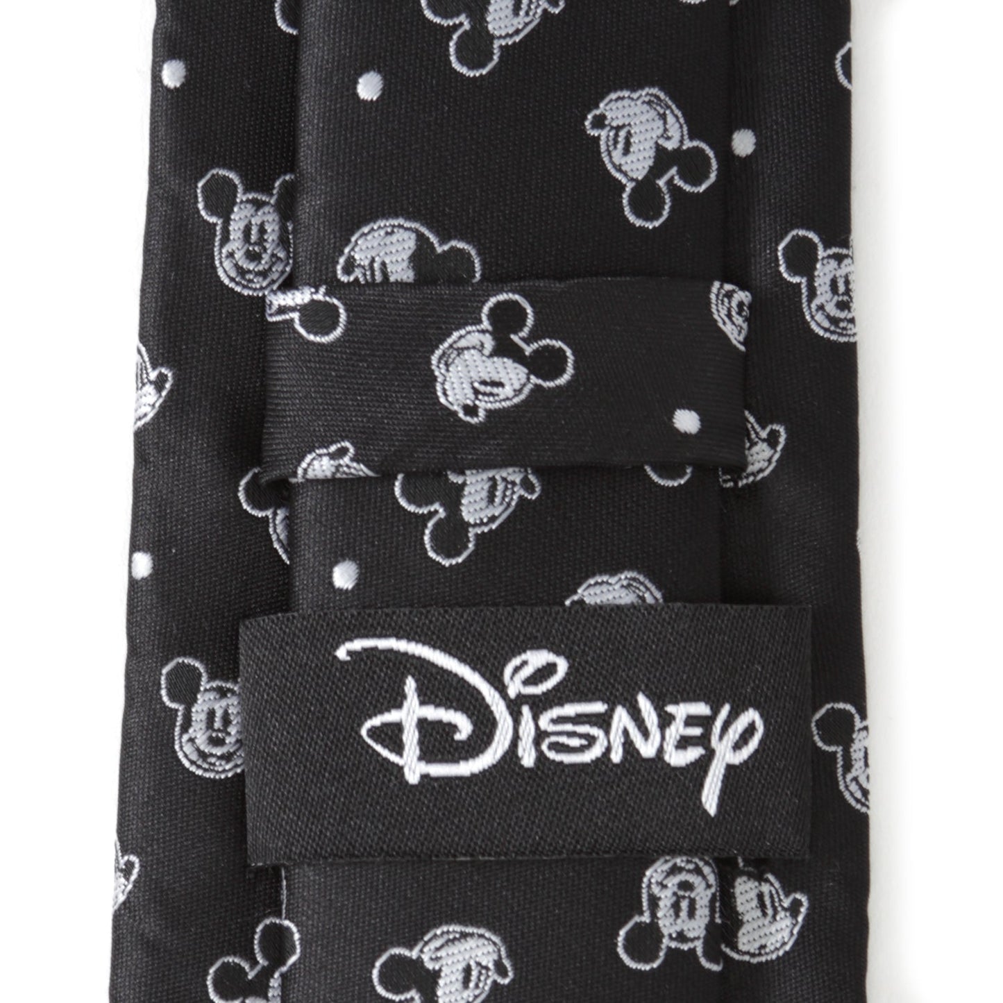 Corbata de hombre con diseño de puntos negros de Mickey Mouse de Disney