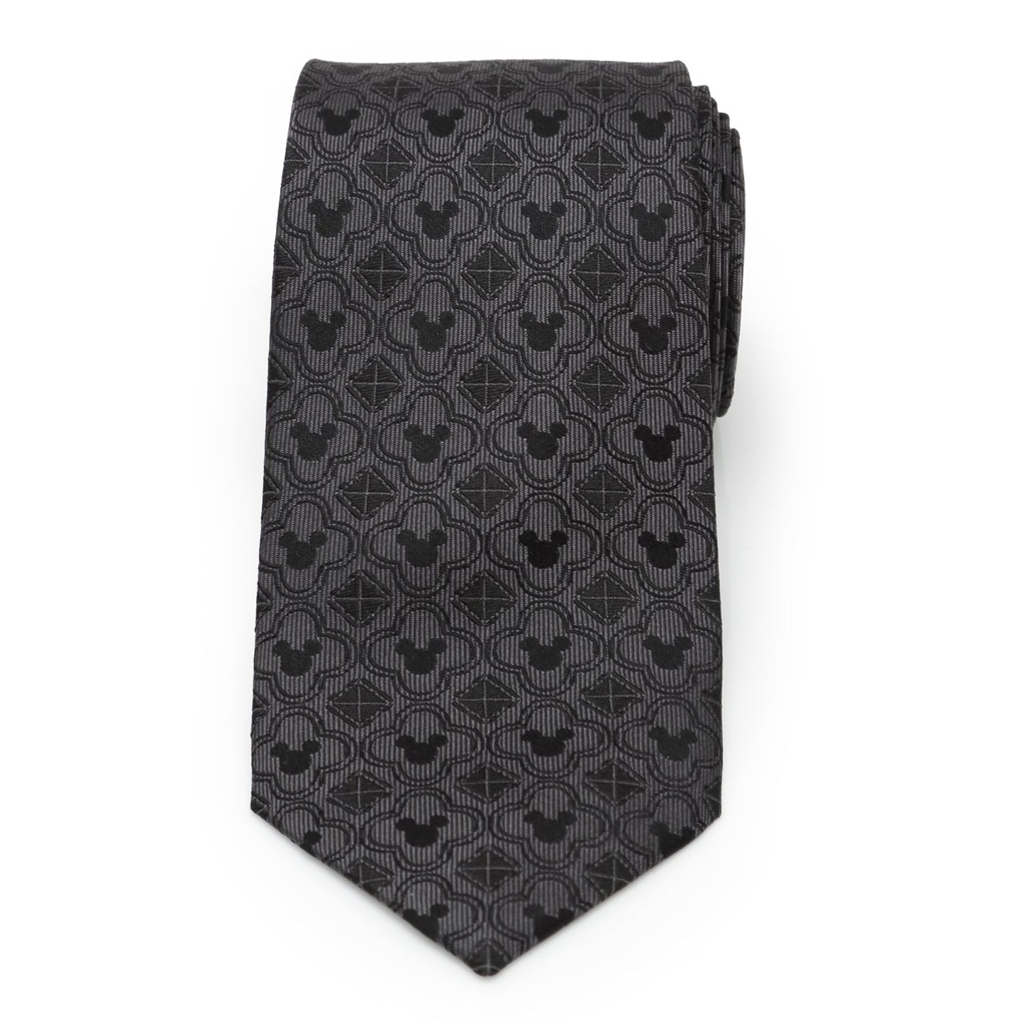Disney Mickey Mouse Pattern Black Men's Tie