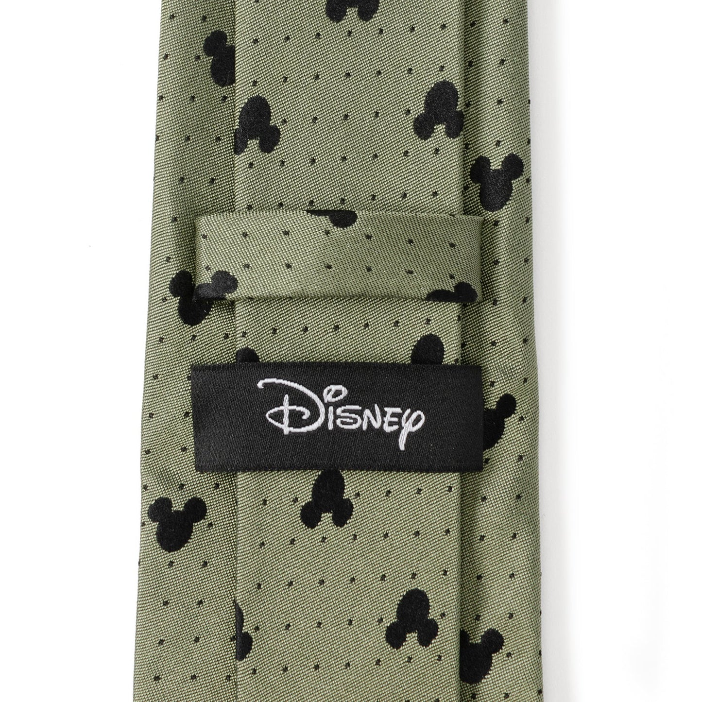 Corbata para hombre Disney Mickey Mouse Silueta Puntos Verdes