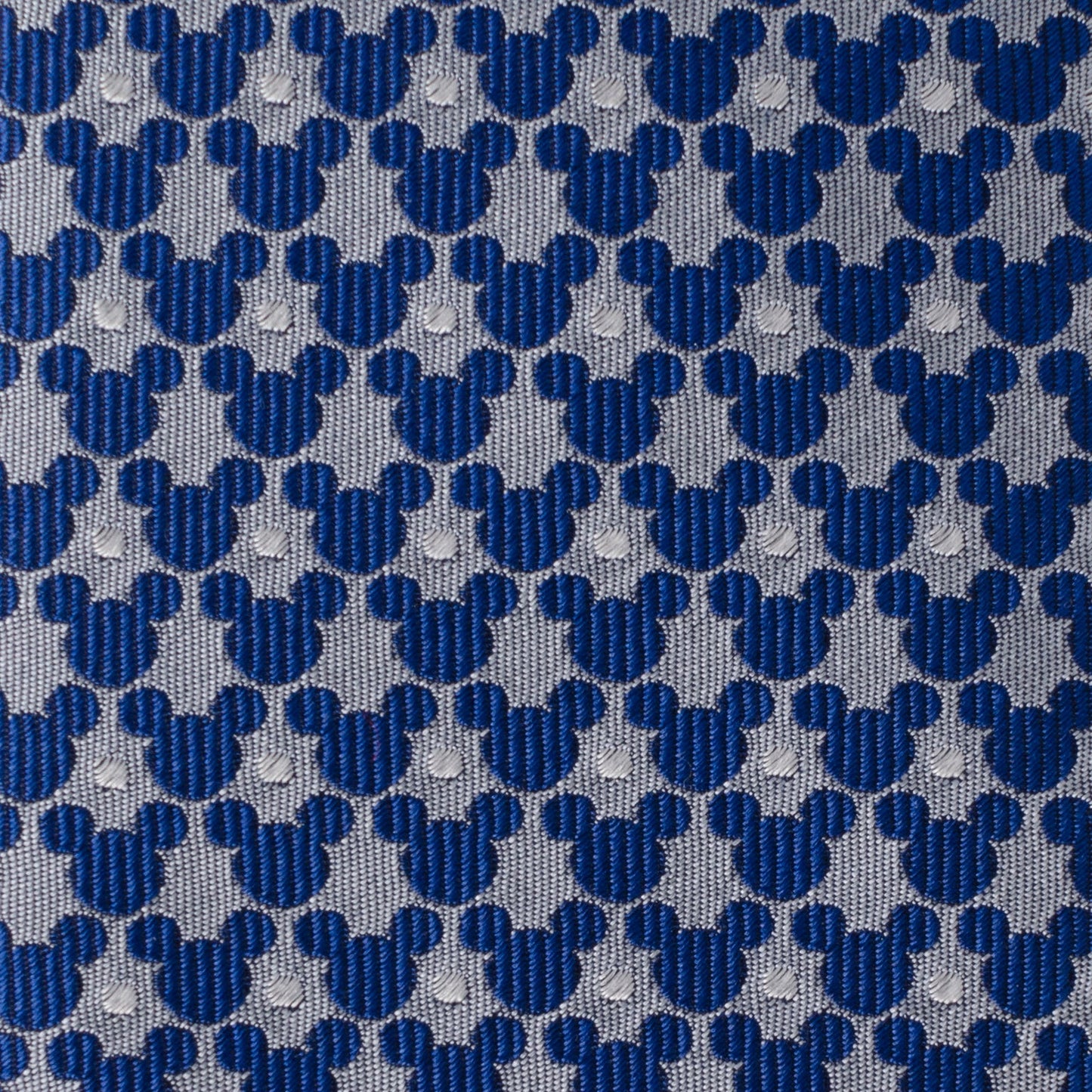 Corbata azul con patrón de puntos y silueta de Mickey Mouse de Disney