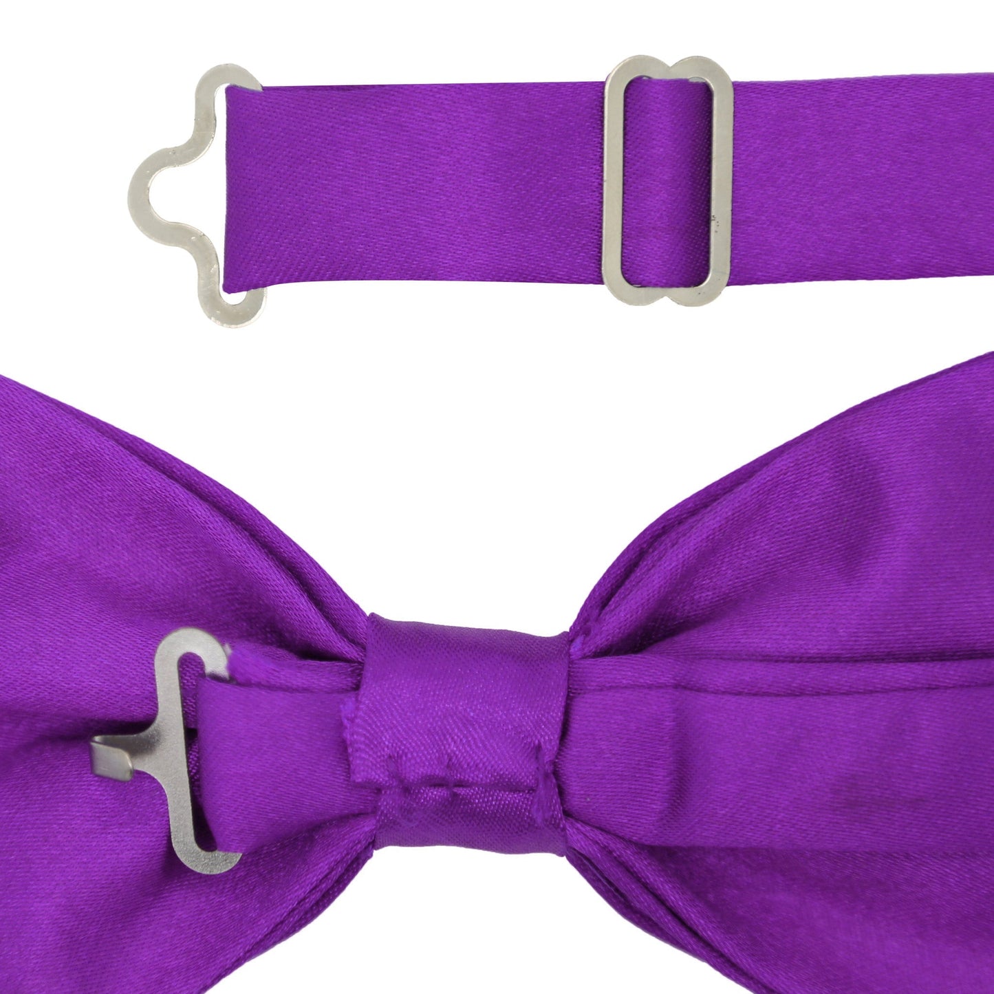 Gia Royal Purple Satine Adjustable Bowtie