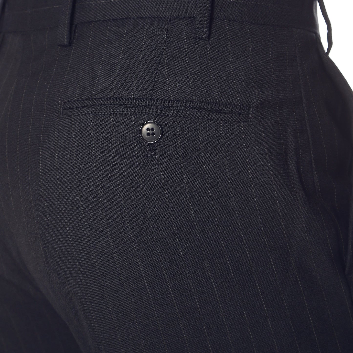 Navy Pinstripe Mens Regular Fit Uniform Dress Pants