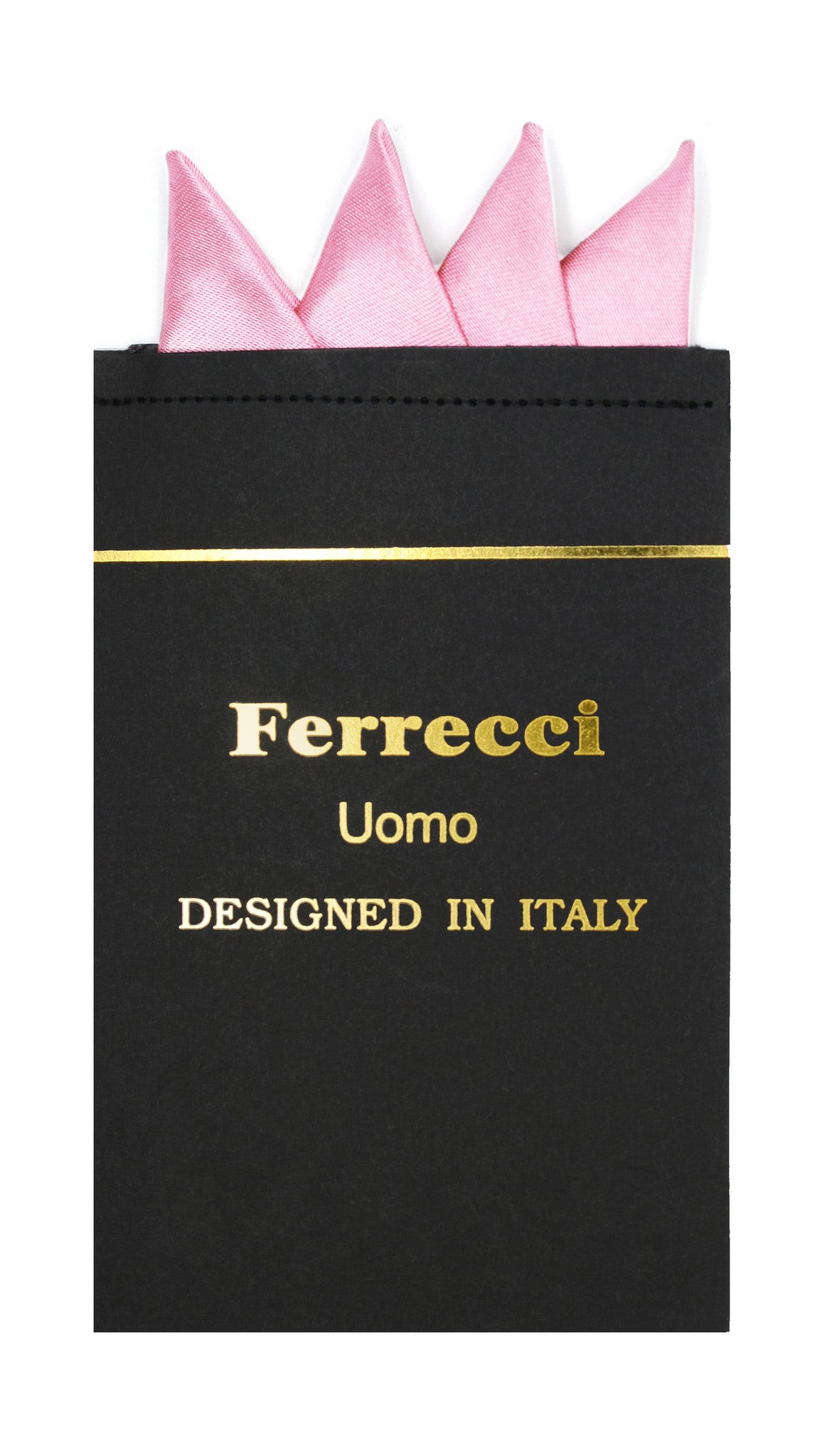 Pre-Folded Microfiber Pink Handkerchief Pocket Square