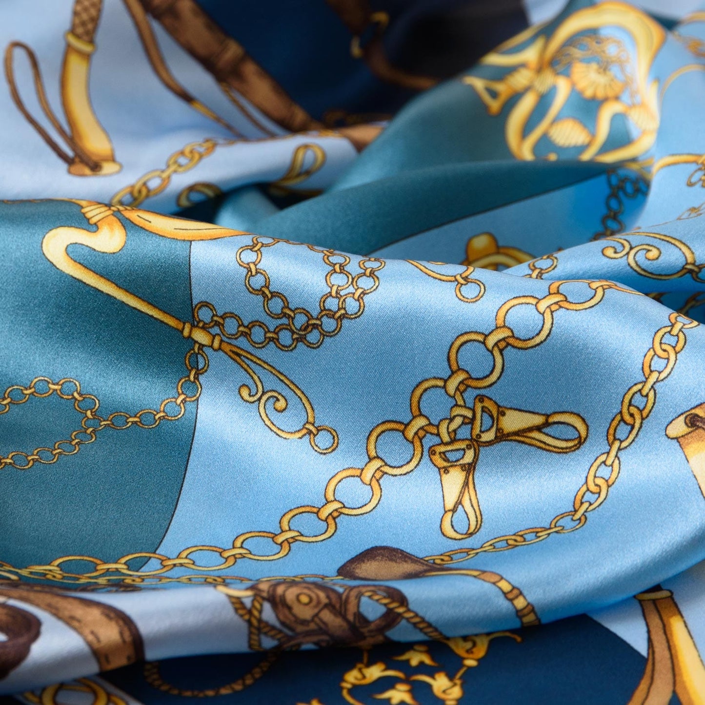 Gabriella - Silk Foulard - Azure