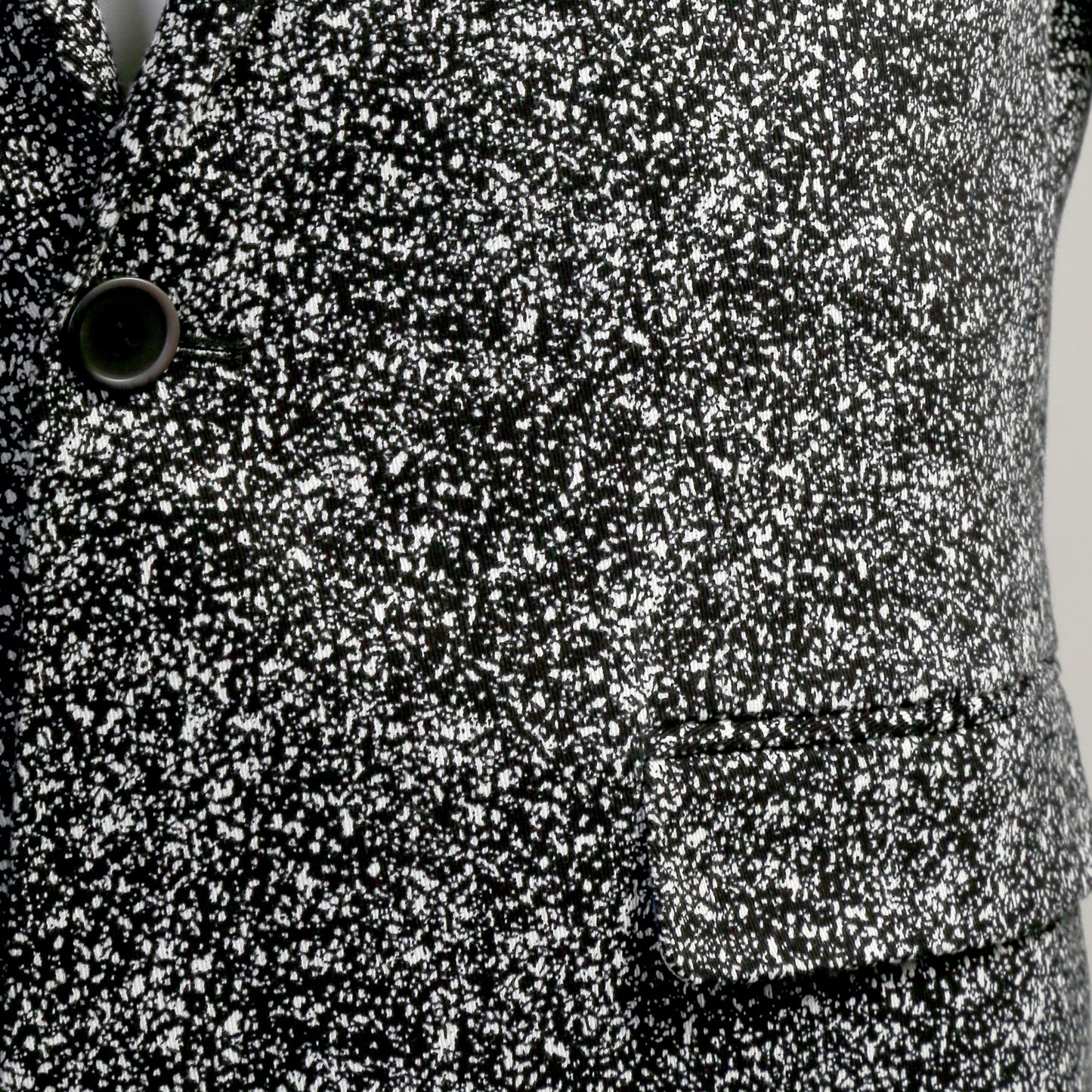 Chicago Slim Fit Black & White Spotted Notch Lapel Suit