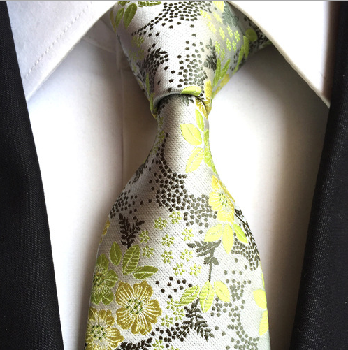 KPT2010 Yellow Floral Polywoven Tie