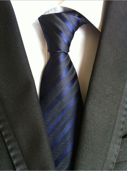 KPT2020 Blue and Black Stripe Polywoven Tie