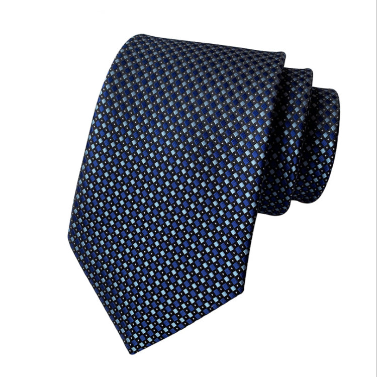 KPT2040 Dark Blue Checkerboard Polywoven Tie