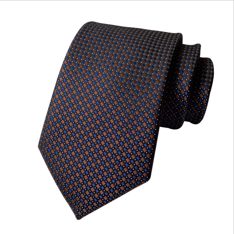 KPT2041 Brown Checkerboard Polywoven Tie