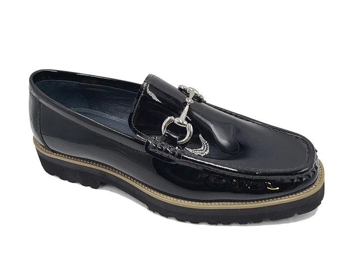 Elegant Patent Leather Horse Bit Loafer - My Men's Shop