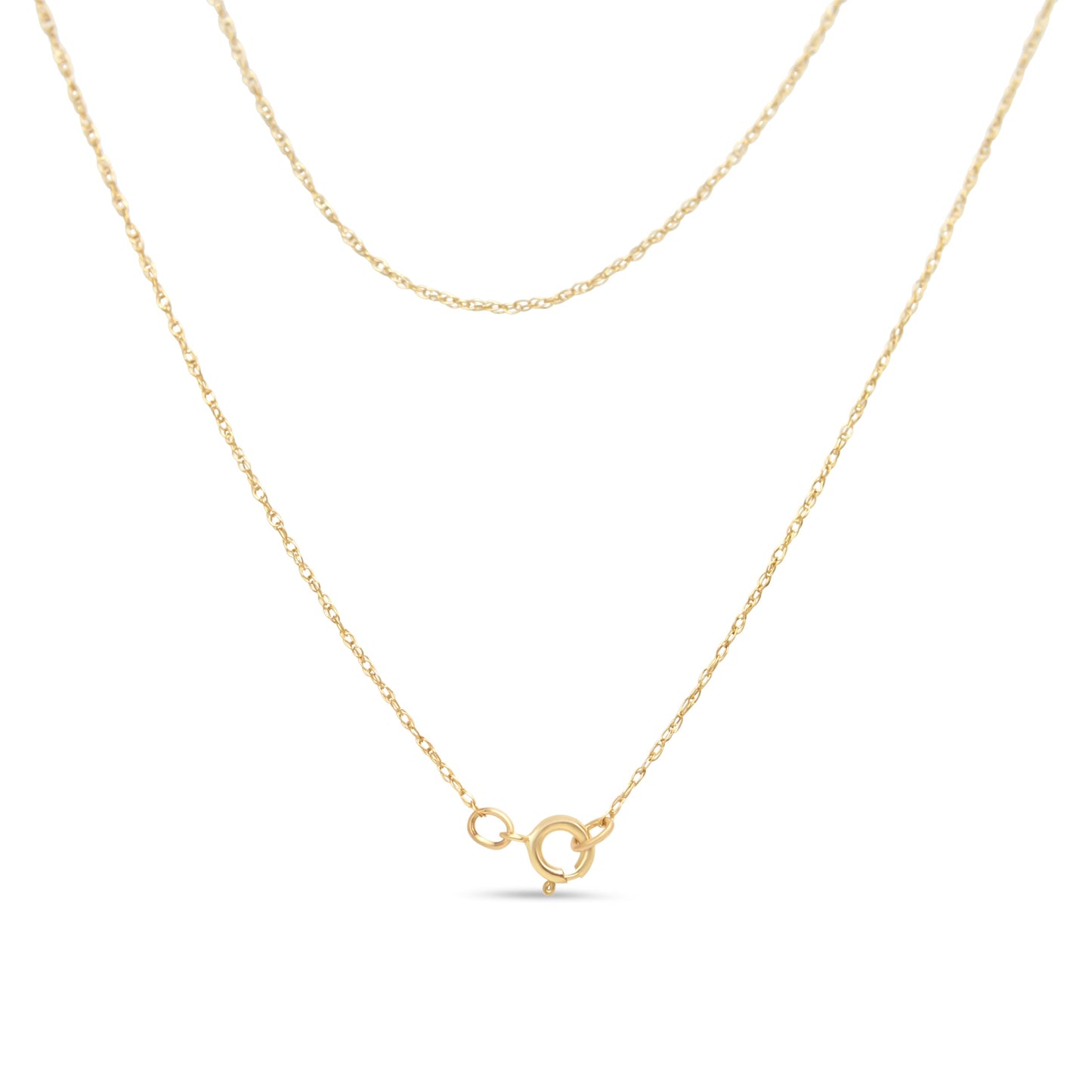 Collar con colgante en forma de corazón, chapado en oro amarillo de 14 quilates sobre plata de ley .925 con diamantes redondos y talla baguette de 1/4 Cttw (color H-I, claridad SI2-I1), 45 cm