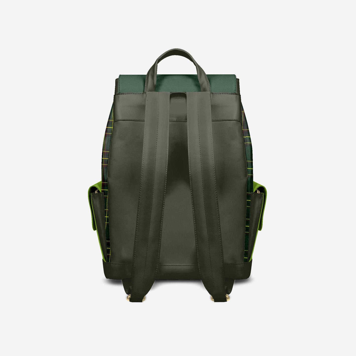 Luxury Vegan Backpack TARTAN GREEN EDGE – BYMANYC ® New York - My Men's Shop