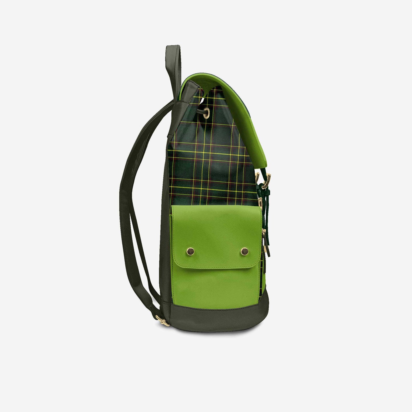 Luxury Vegan Backpack TARTAN GREEN EDGE – BYMANYC ® New York - My Men's Shop