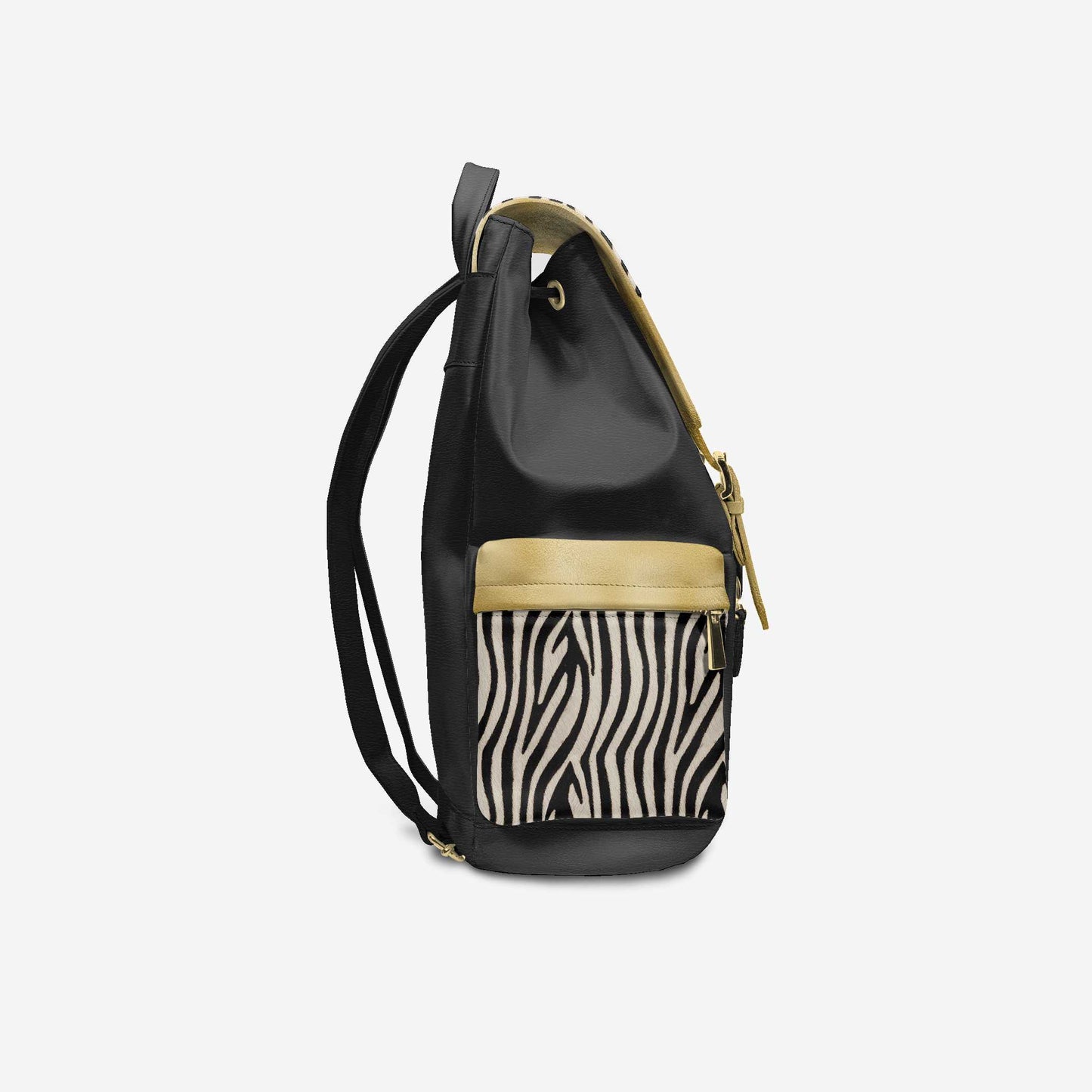 Luxury Vegan Backpack ZEBRA GOLD EDGE – BYMANYC ® New York - My Men's Shop
