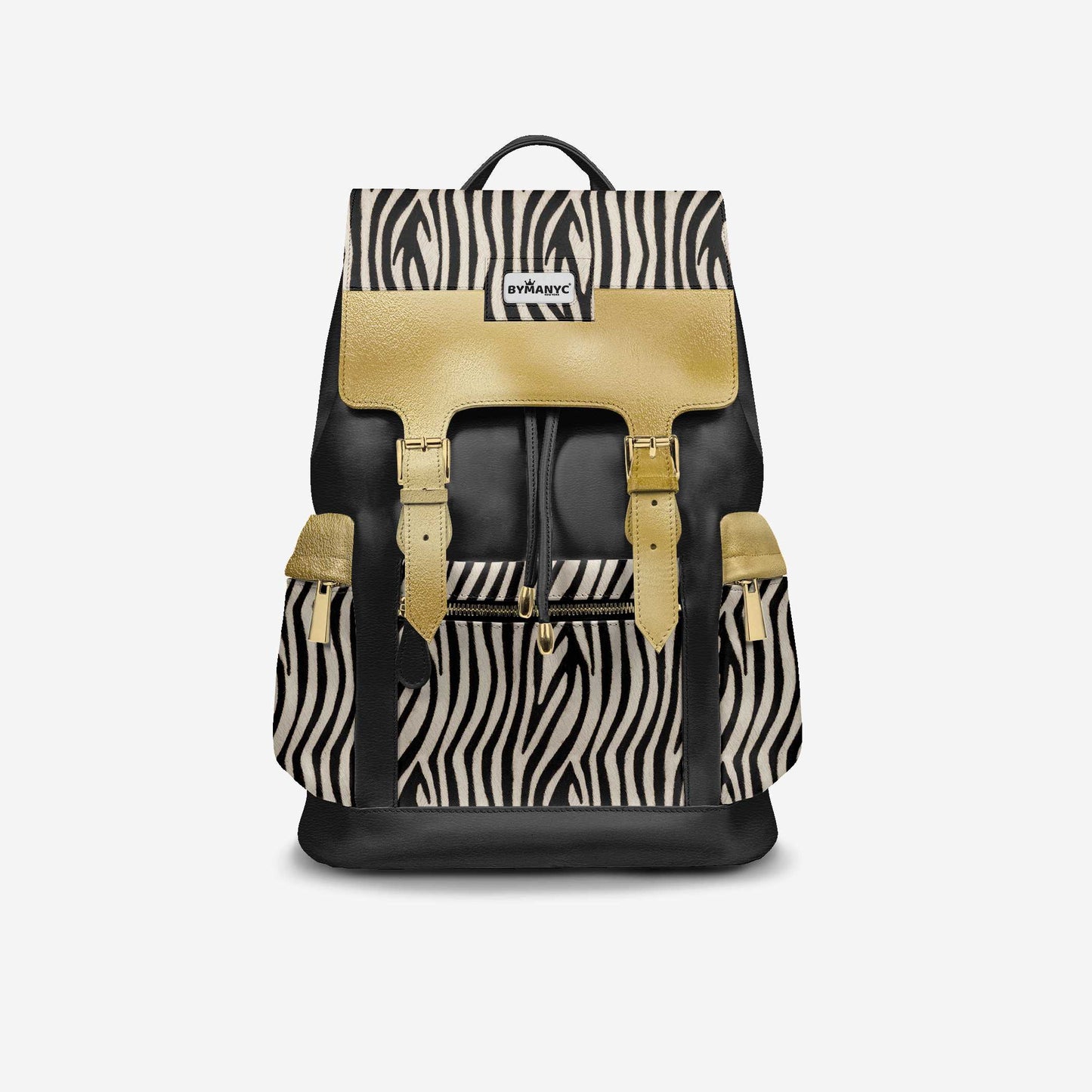 Luxury Vegan Backpack ZEBRA GOLD EDGE – BYMANYC ® New York - My Men's Shop