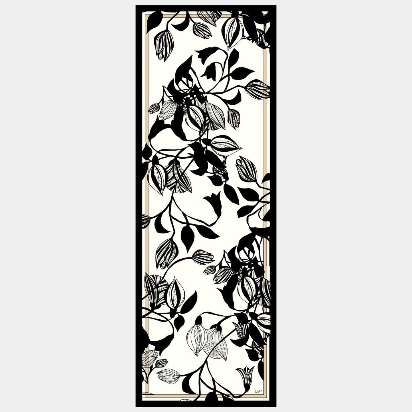 Cara - Silk Scarf Shawl - Soft White & Black - My Men's Shop