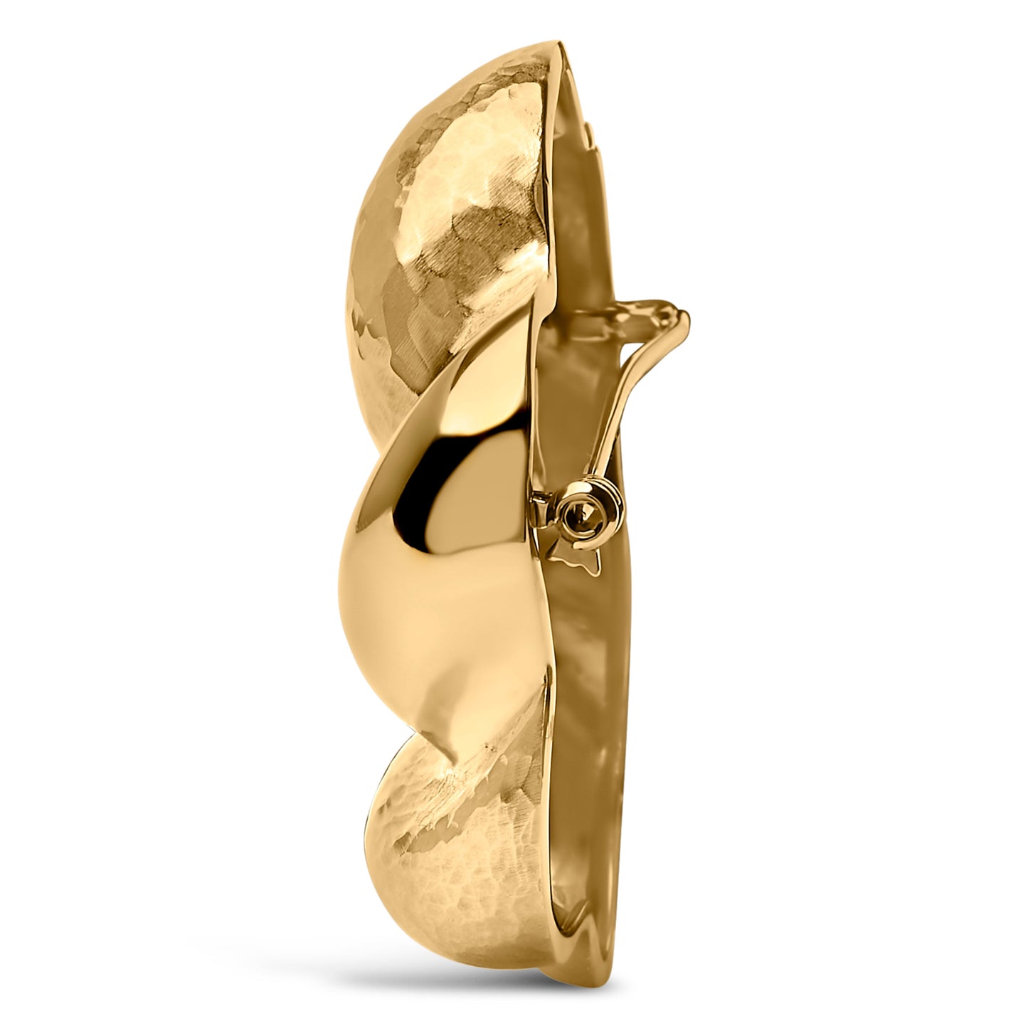 Broche de nudo esculpido en oro amarillo de 18K