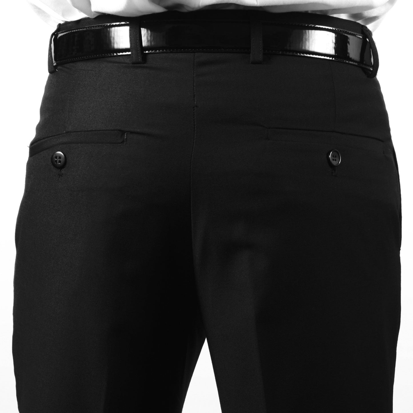 Premium Mens MP101 Black Slim Fit Dress Pants