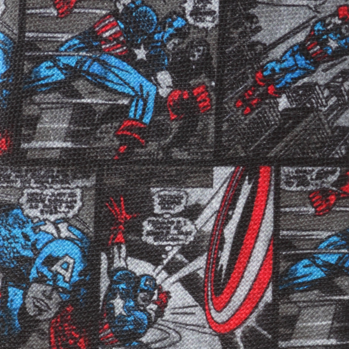 Corbata gris de hombre Marvel Capitán América Cómic