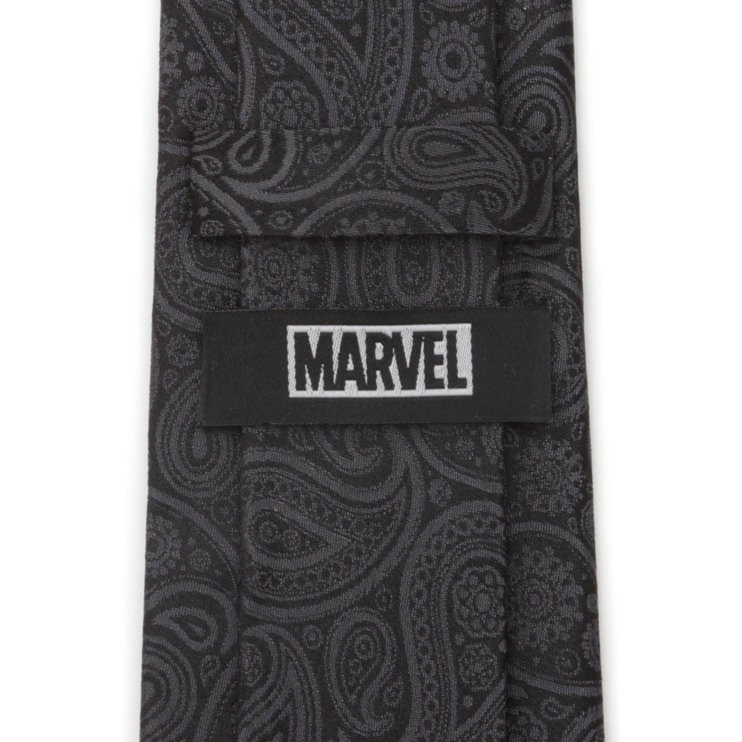 Corbata de seda negra para hombre Marvel Deadpool Paisley oculto