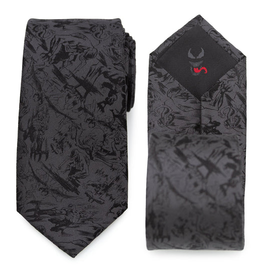 Venom Dark Gray Action Men's Tie