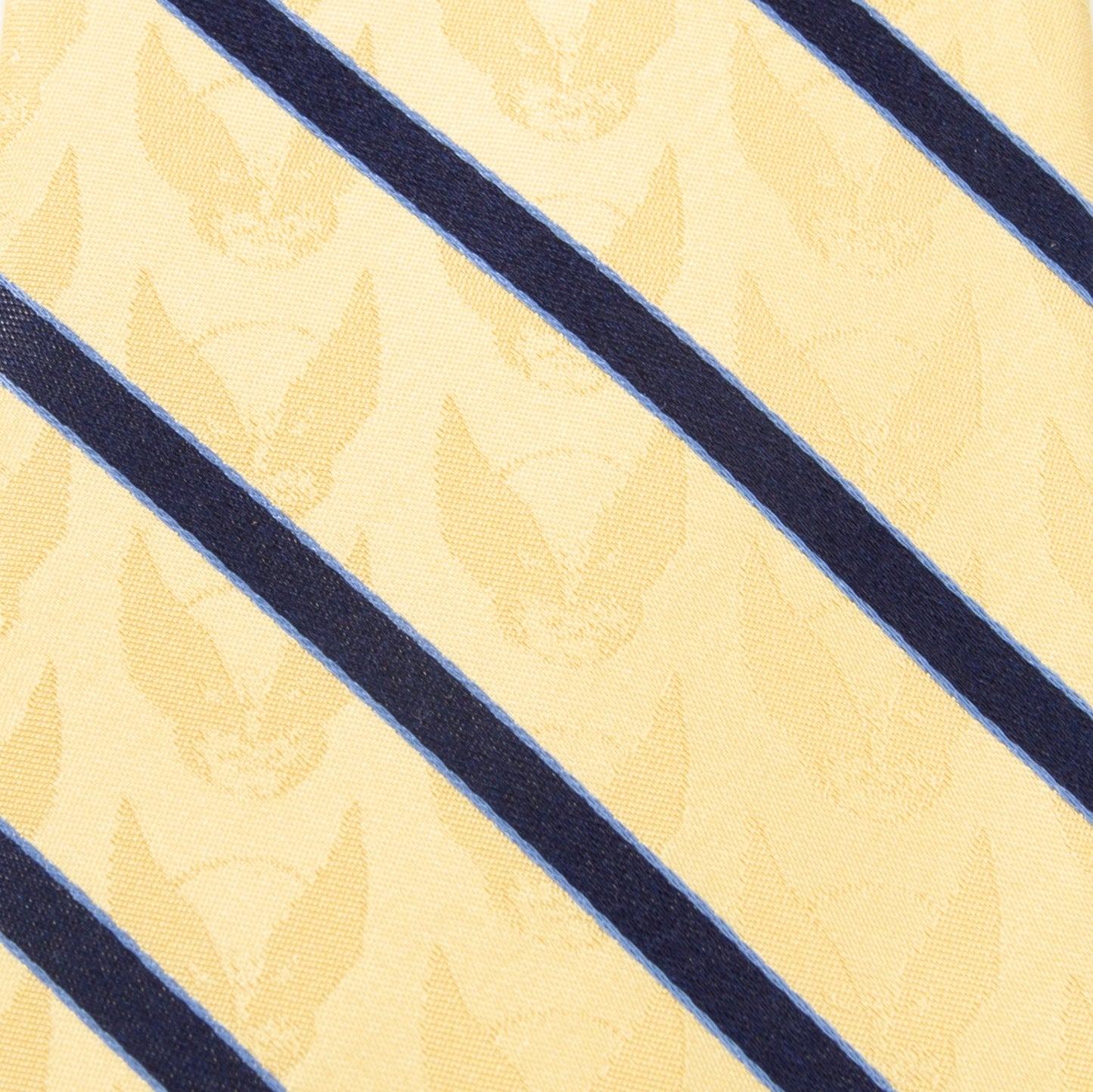 Corbata de seda para hombre Marvel X-Men Wolverine de rayas amarillas y azul marino
