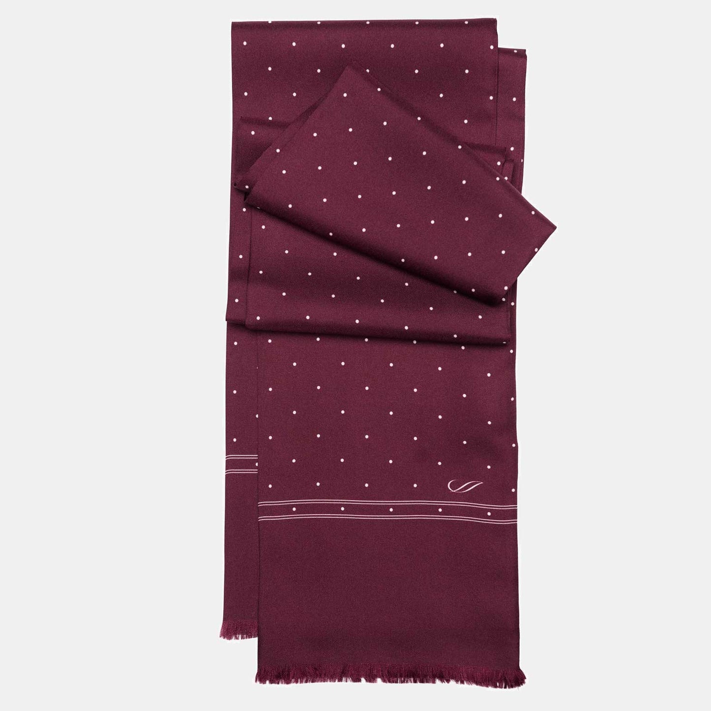 Savona - Slim Silk Scarf - Burgundy - My Men's Shop
