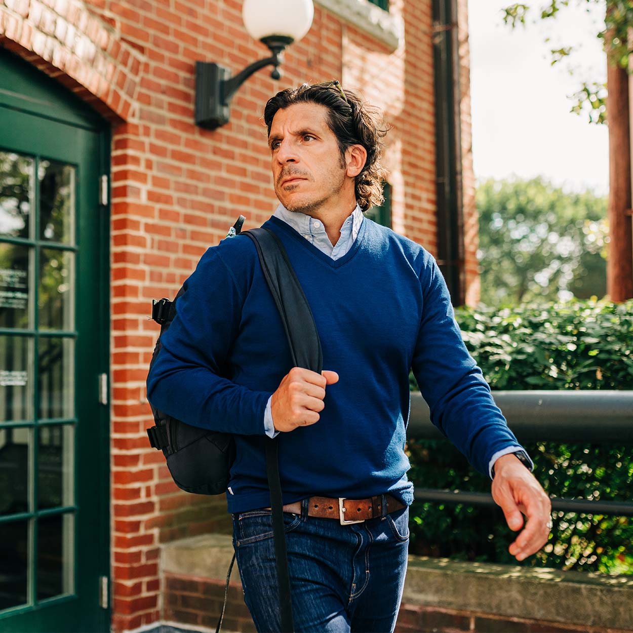 Midweight - Men's Long Sleeve V-Neck Sweater 100% Merino Wool - My Men's Shop