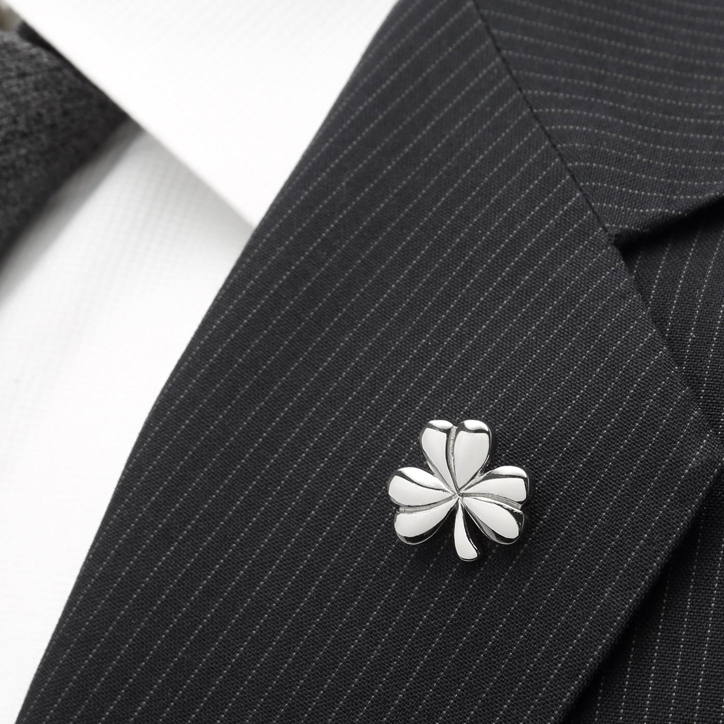 Clover Stainless Steel Lapel Pin - My Men's Shop