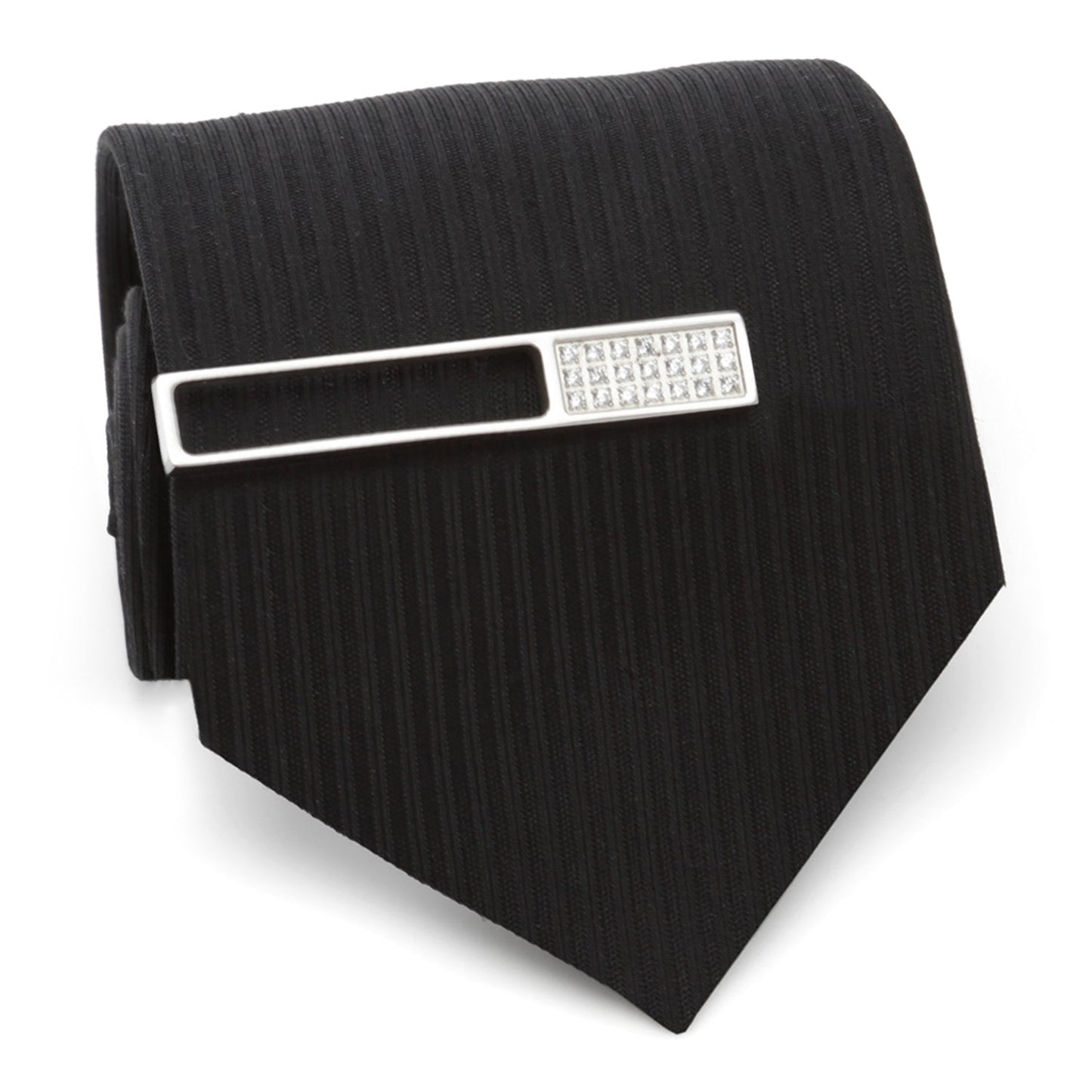 Die Cut Crystal Stainless Steel Tie Clip