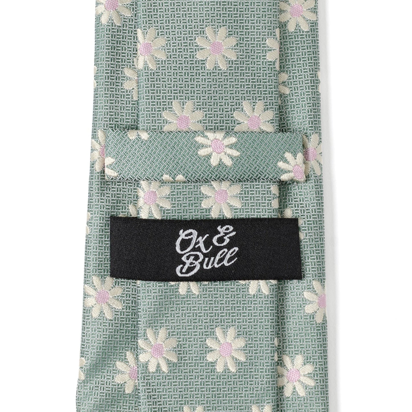 Corbata de hombre Daisy Soft Green