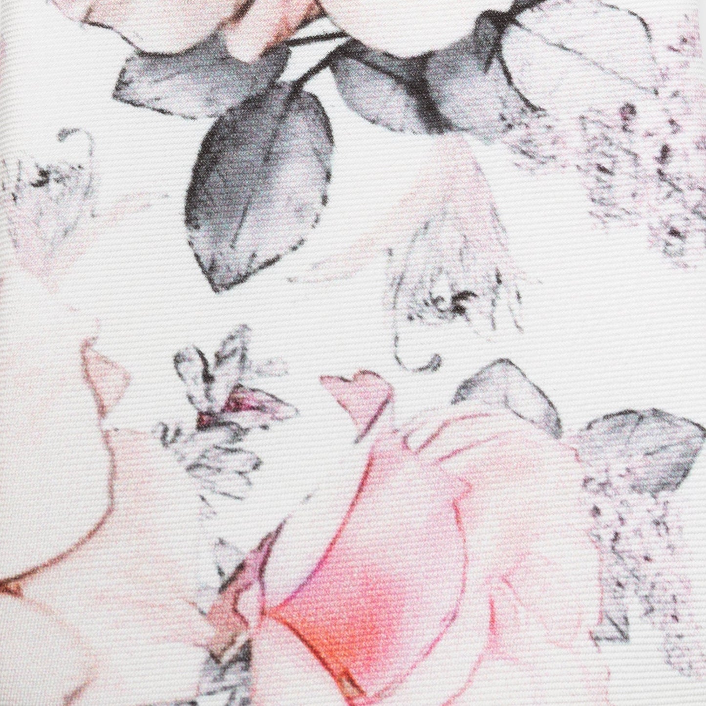 Corbata de seda gris con estampado floral pintado para hombre
