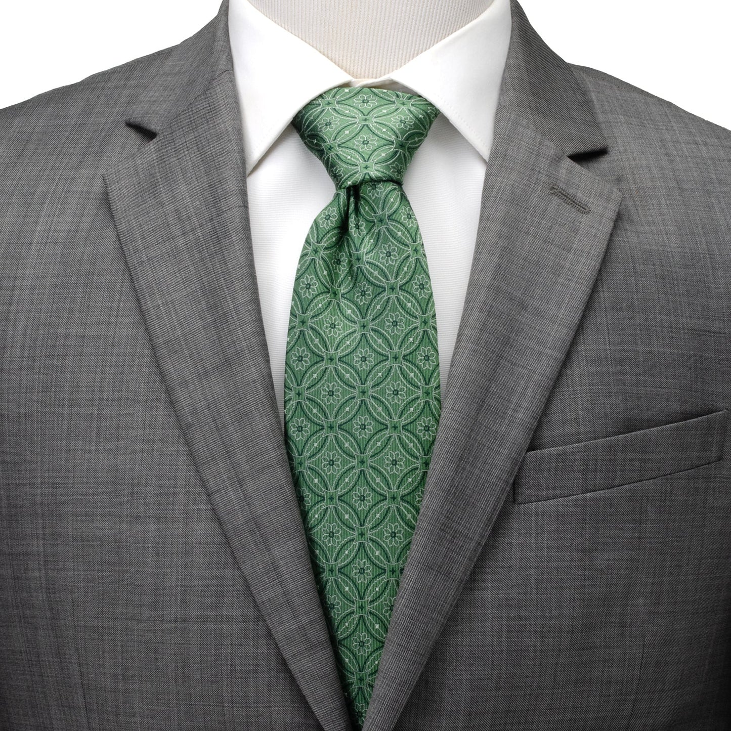 Watercress Green Tiled Men's Tie