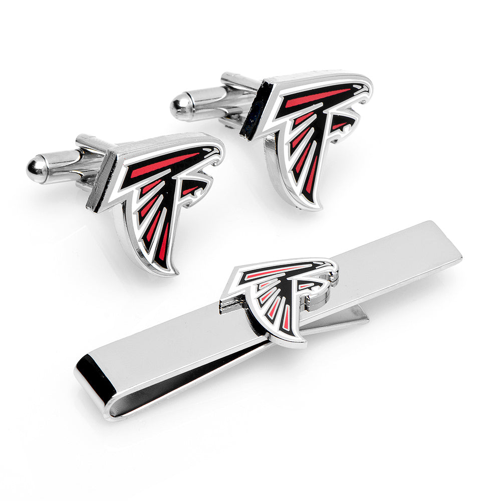 Set de Regalo de Mancuernillas y Clip de Corbata de los Atlanta Falcons de la NFL