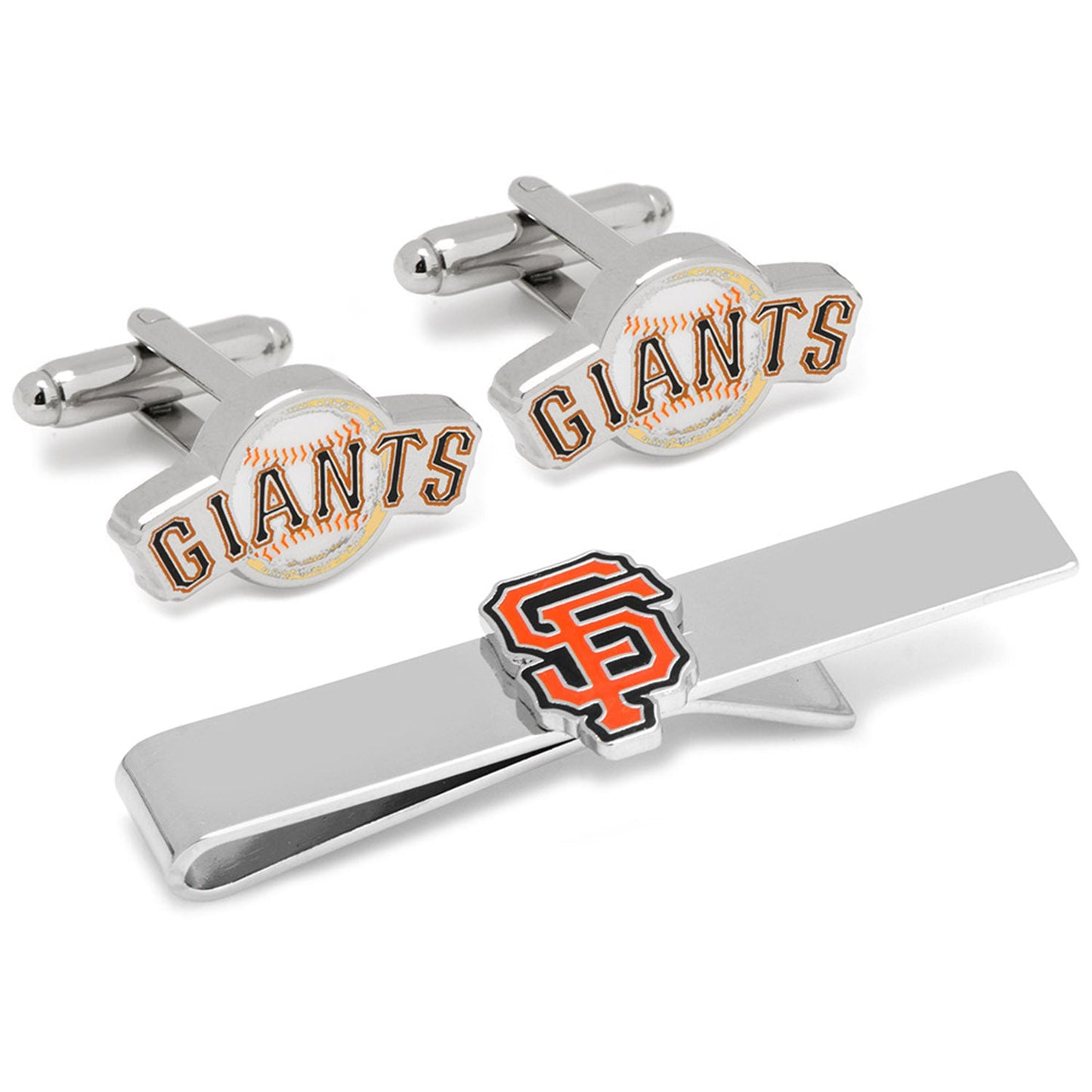 Juego de regalo de mancuernillas y pisacorbatas de béisbol de los Gigantes de San Francisco de la MLB