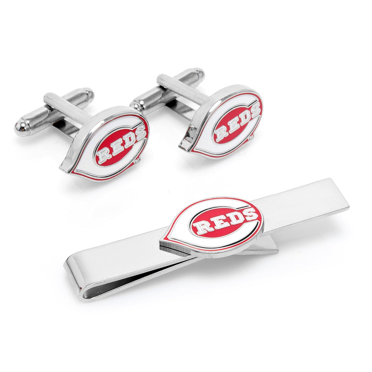 Juego de regalo de mancuernillas y pisacorbatas de los Cincinnati Reds
