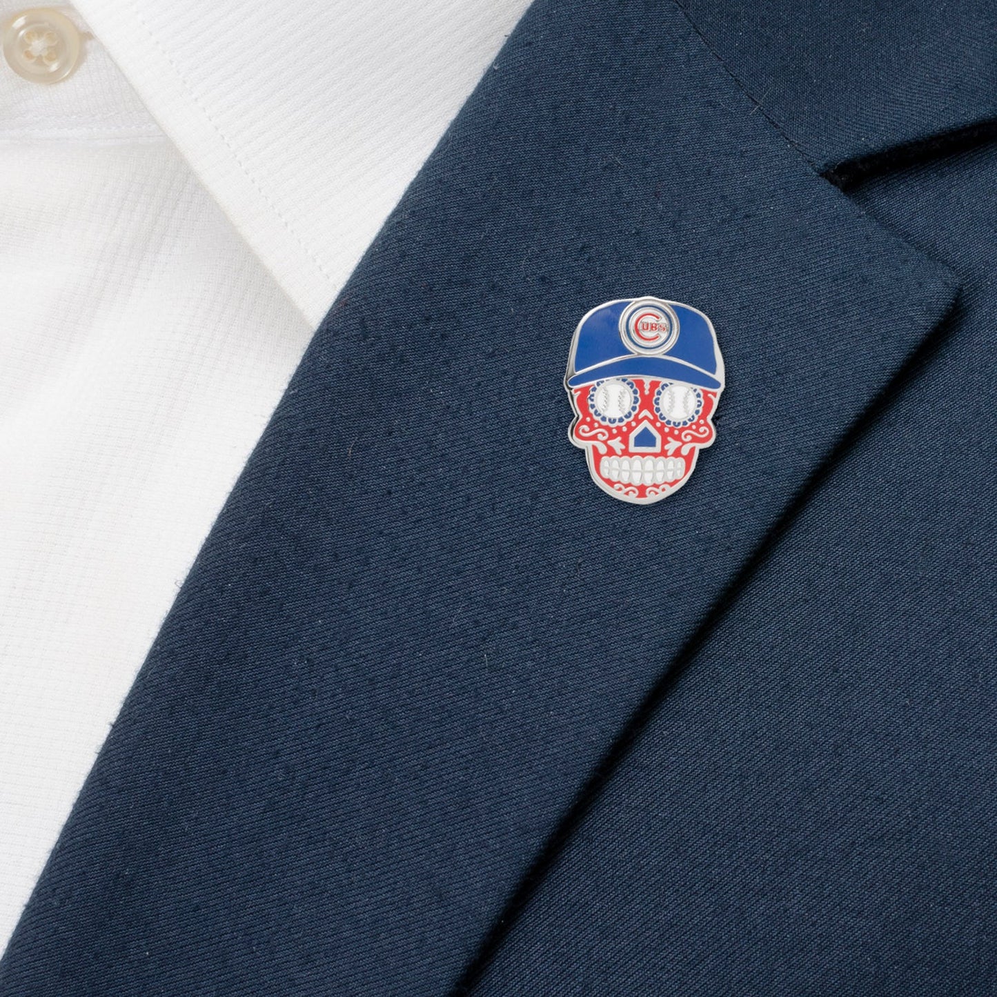 Pin de Solapa Calavera de Azúcar MLB Chicago Cubs