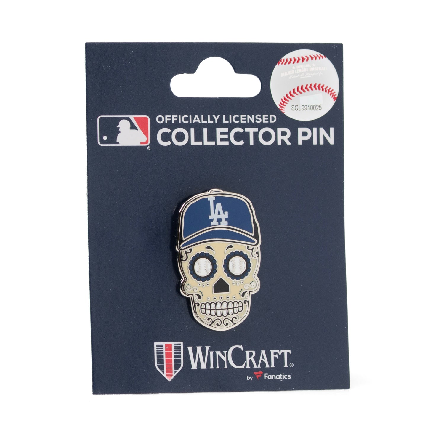 MLB LA Dodgers Sugar Skull Lapel Pin