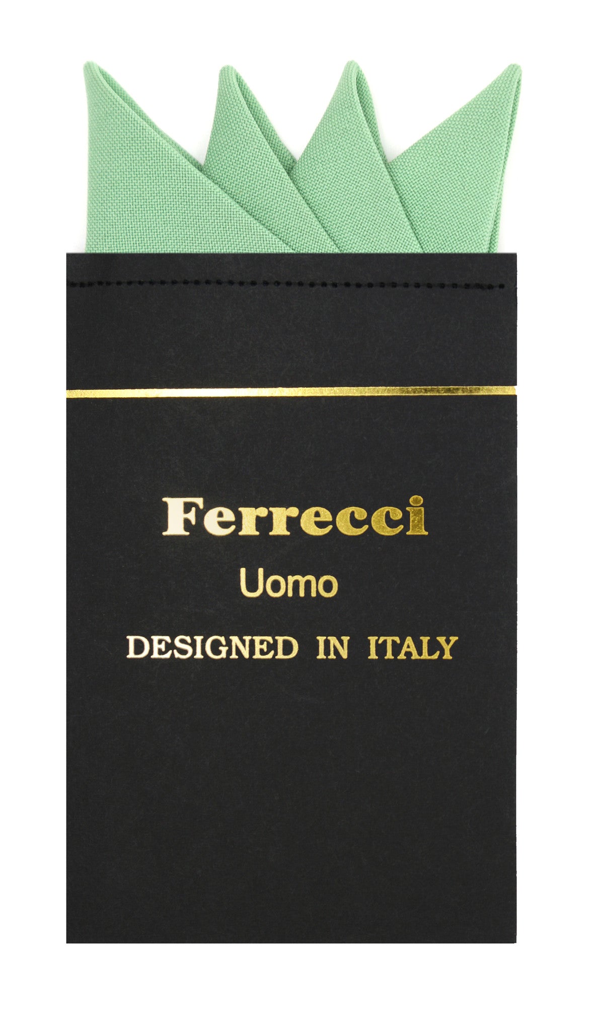 Pre-Folded Microfiber Basil Handkerchief Pocket Square